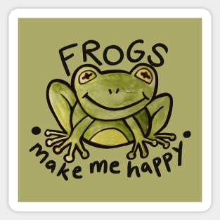 Frogs make me happy Sticker